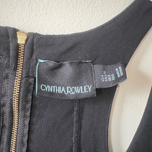 Cynthia Rowley | Black Pleated Halter Mini Dress | Size Large - Picture 4 of 5